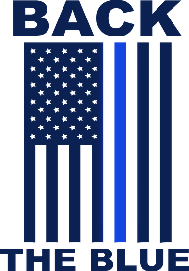 Back The Blue US Thin Line Support Cops Coaster
