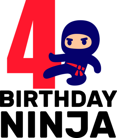 4th Birthday Ninja  Women's Long Sleeve Shirt