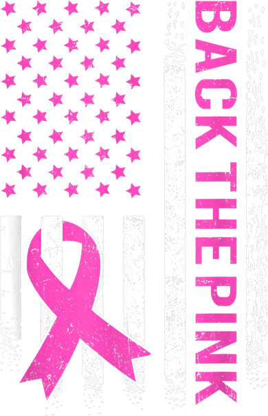 Back The Pink Breast Cancer Awareness American US Flag Toddler Hoodie