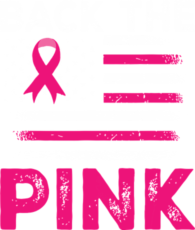 Back The Pink Ribbon Flag Breast Cancer Warrior Tank Top