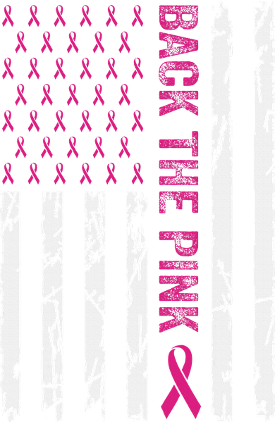 Back The Pink Flag We Wear In October Cancer Awareness Transport Backpack