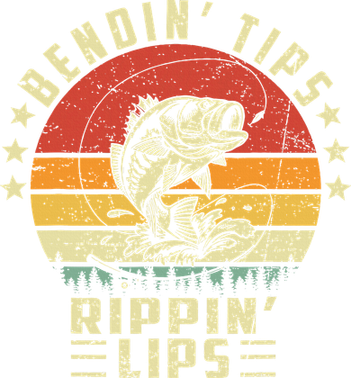 Bendin Tips Rippin Lips Vintage Fishing Lover Fisherman Women's Sweatshirt