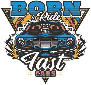 Born To Ride Fast Cars Coaster