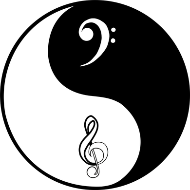 Bass & Treble Yin Yang Signs Toddler Long Sleeve