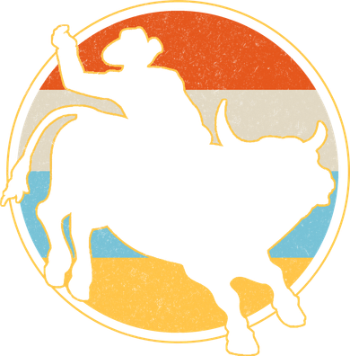Vintage Bull Riding Rodeo Kids Long Sleeve Shirt