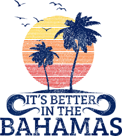 Bahamas Vintage Beach Palm Trees Sunset Vacation Souvenir Toddler Hoodie