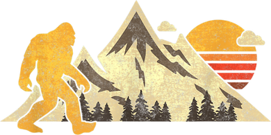 Bigfoot Vintage Mountain Sun Sasquatch Camping Camper Women's Tank Top