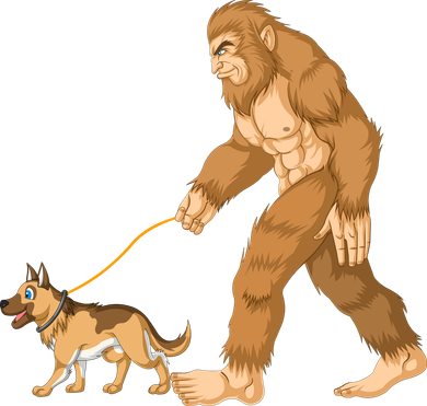 Bigfoot Walking German Shepherd Kids Hoodie