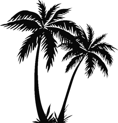 Black White Palm Trees Summer Sun Beach  Apron