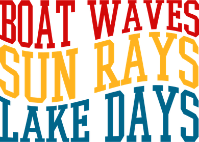Boat Waves Sun Rays Lake Days Kids Long Sleeve Shirt