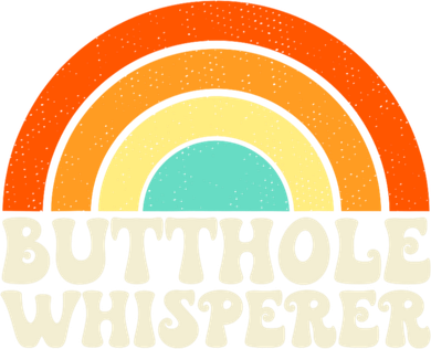 Butthole Whisperer Sarcastic Jokes Retro Groovy Rainbow Long Sleeve Shirt