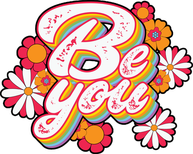 Be You Colorful Retro Vintage Floral Toddler T-Shirt