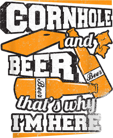 Cornhole And Beer That's Why I'm Here Funny Cornhole Beanie