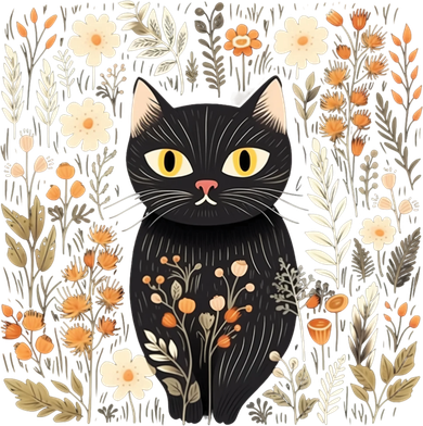 Cottagecore Aesthetic Cat Gift Kids Sweatshirt