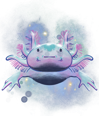 Cosmic Axolotl Women's Long Sleeve Shirt