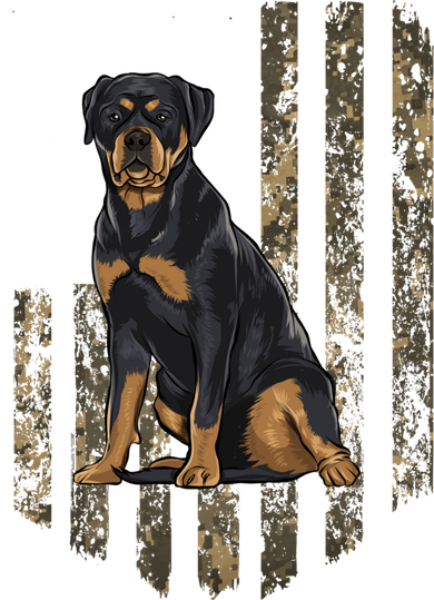 Camo American Flag Rottweiler 4th Of July USA Women's Hoodie