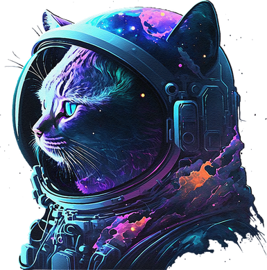 Cat Astronaut In Space Suit And Helmet In The Cosmos Funny Doggie Tank