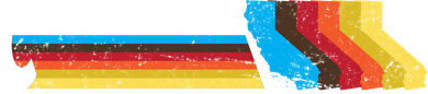 Retro California Colorful Logo Santa Hat