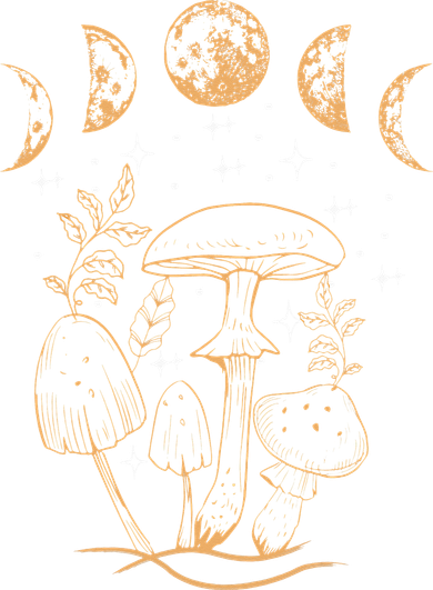 Cottagecore Aesthetic Mycology Mushrooms Moon Foraging Kids Long Sleeve Shirt