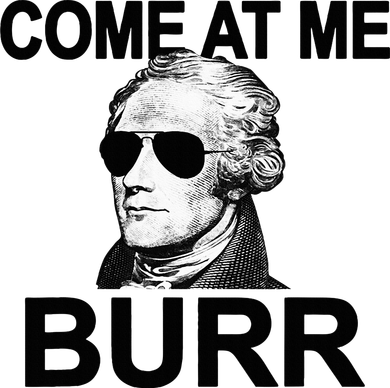 Come At Me Burr Funny History Alexander Hamilton Doggie Tank