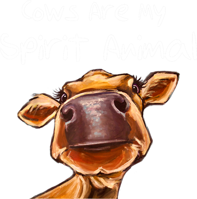 Cows Are My Spirit Animal Cute Cow Saying For Cow Lovers Kids Sweatshirt