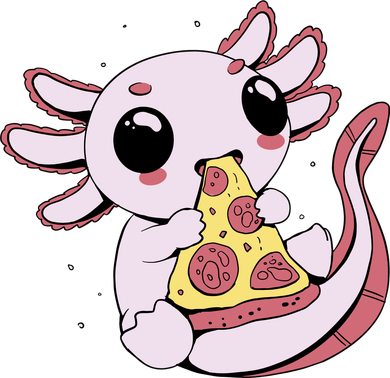 Cute Axolotl Pizza Lover Women's Tank Top