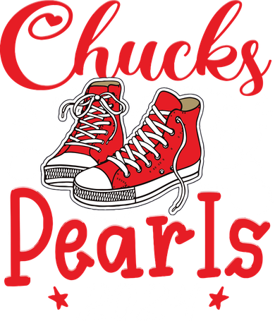Chucks And Pearls Im With Her Kamala 2024 Coaster