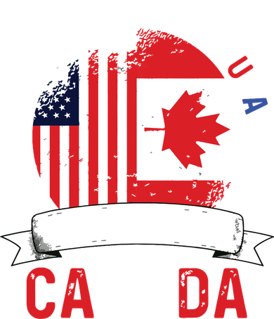 Canadian American Patriot Heart Is From Canada Flag Kids Long Sleeve Shirt