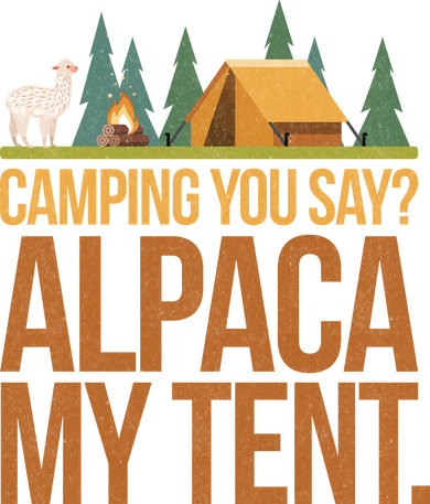 Camping Alpaca My Tent Button