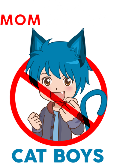 I'm A Mom Against Cat Boys Anime Cat Boys Kids Hoodie