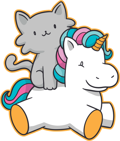 Cat Riding Unicorn Visor