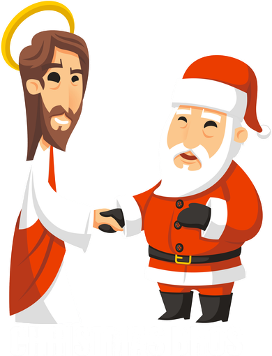 Christmas Bros Jesus And Santa Toddler T-Shirt