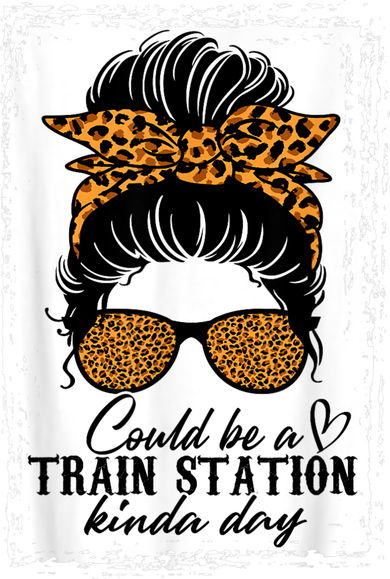Could Be A Train Station Kinda Day Messy Bun Funny Coaster
