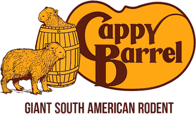 Cappy Barrel; Capybara Campaign Store Logo Coaster