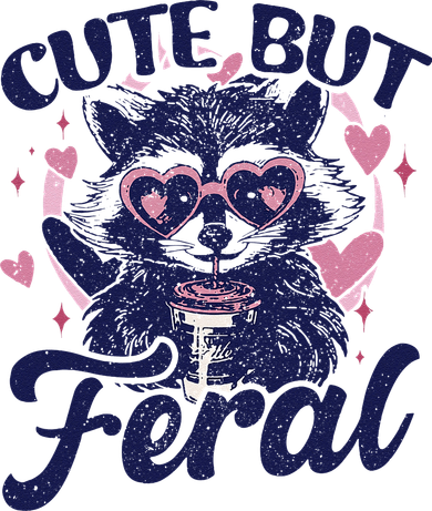 Cute But Feral Raccoon Funny Raccoon Gift Tank Top