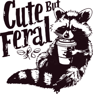 Cute But Feral Meme Funny Raccoon Women's Tank Top