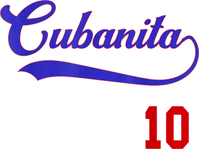 Cubanita Baseball Flag Souvenir Cubana Cuba Women Girl Doggie Tank