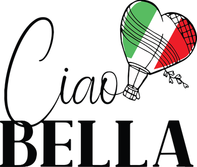 Ciao Bella Italy Graphic With Italian Flag Women's Long Sleeve Shirt