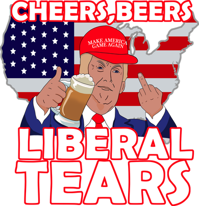 Cheers Beers Liberal Tears Pro Trump Women's Hoodie