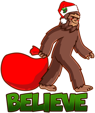 Believe In Santa Bigfoot Toddler Long Sleeve