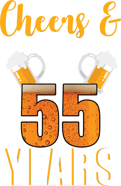 55th Birthday Cheers & Beers To 55 Years Toddler Sweatshirt