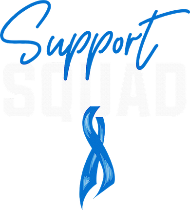 Colon Cancer Awareness Support Squad Blue Ribbon T-Shirt