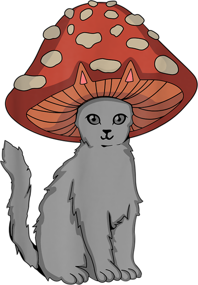 Cottagecore Cats Aesthetic Cat Mushroom Hat Kawaii Hat