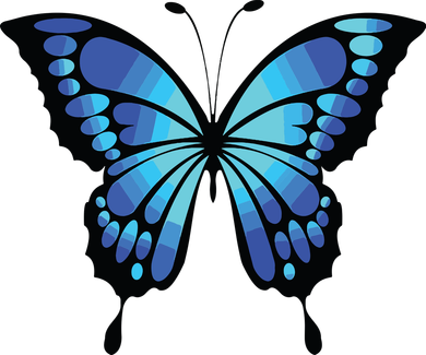 Cute Colorful Blue Butterfly Ornament