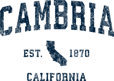 Cambria California Ca Vintage Sports Sweatshirt Cinch Pack Bag