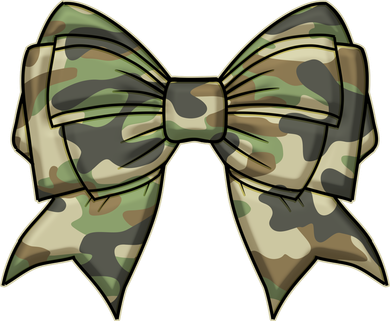 Cute Camo Coquette Ribbon Bow Pajama Set