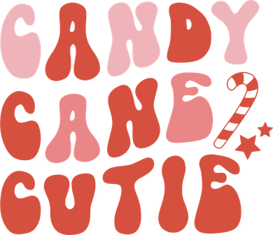Candy Cane Cutie Funny Christmas Graphic Plus Size Kids T-Shirt
