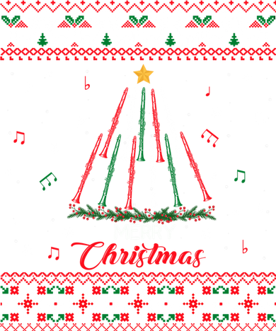 Clarinegift Clarinet Christmas Tree Ugly Xmas Sweater Gift Tote Bag