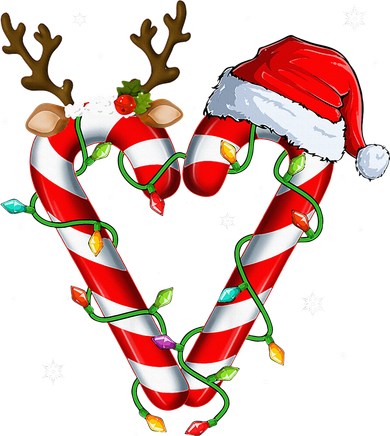 Candy Cane Crew Santa Christmas Lights Xmas Hat