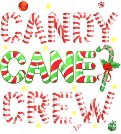 Candy Cane Crew Funny Christmas Candy Lover X-mas Pajamas 11oz C Handle Ceramic Mug